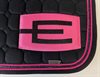 Hoppschabrak med rosa E-logga svart